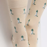 Armor-lux x Maison Broussaud headlights - men's socks - beige cotton