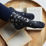 Wild Geese - Men's Socks - Grey Cotton