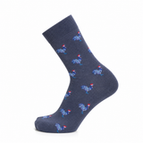 Les Coqs - men's socks - blue cotton