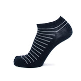 Striped - men's socks - navy cotton