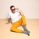 Les Caviar - chaussettes homme - coton kaki