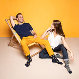 Les Hippocampes - chaussettes homme - coton marine