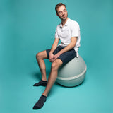 Striped - men's socks - navy cotton