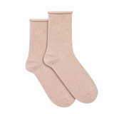 Les Roulottées - chaussettes femme - coton rose