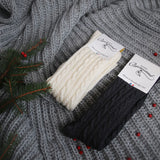 Wool cable-knit anthracite