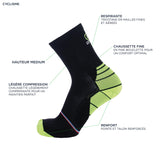 Cycling socks black/yellow