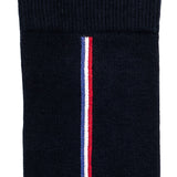 Coffret Elysée x Maison Broussaud baguette cocorico - chaussettes homme - coton marine et rouge
