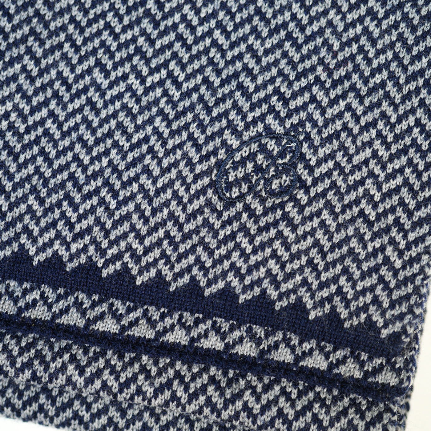 Echarpe homme - laine mérinos marine