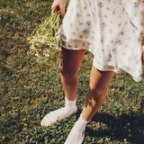 La dentelle - chaussettes femme - coton ecru