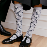 Les mi-bas fleurs - chaussettes femme - coton pluie