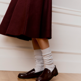 Les torsades - chaussettes femme - coton gris