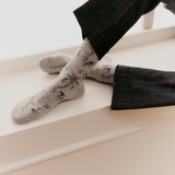 Les tropiques - chaussettes femme - coton gris
