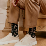 Les zèbres - chaussettes homme - coton noir