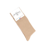 Les unies - chaussettes homme - coton beige