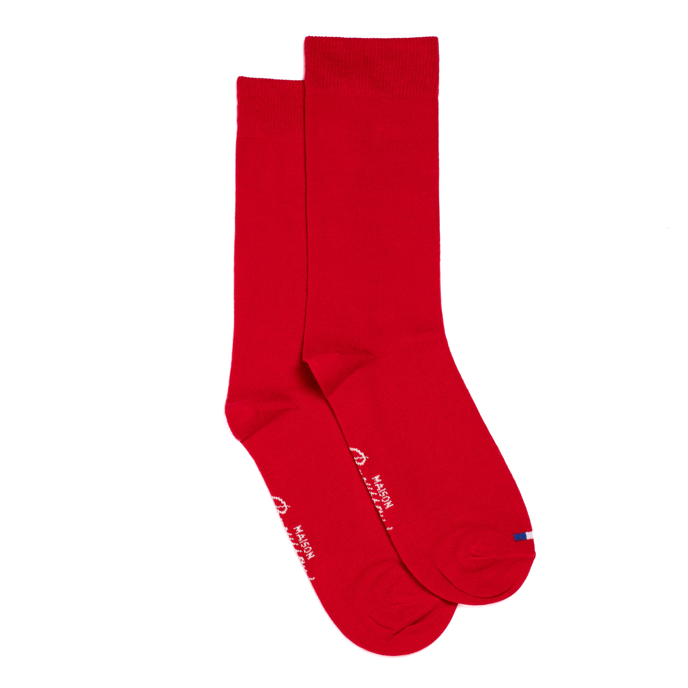 Chaussettes unies rouges