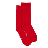 Les unies - chaussettes homme - coton rouge
