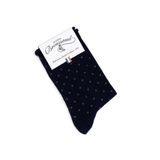 Les Pois rolled edge - women's socks - navy wool