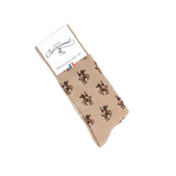 Les Cavaliers - chaussettes homme - coton granit