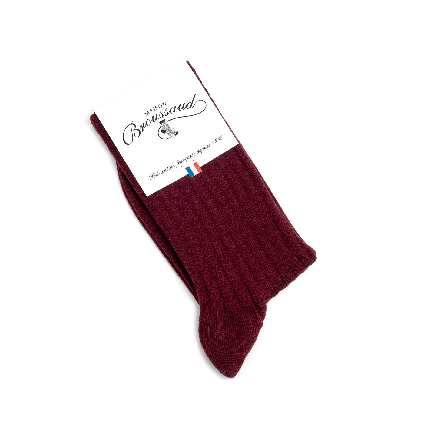 Les Côtes - chaussette femme - coton bordeaux