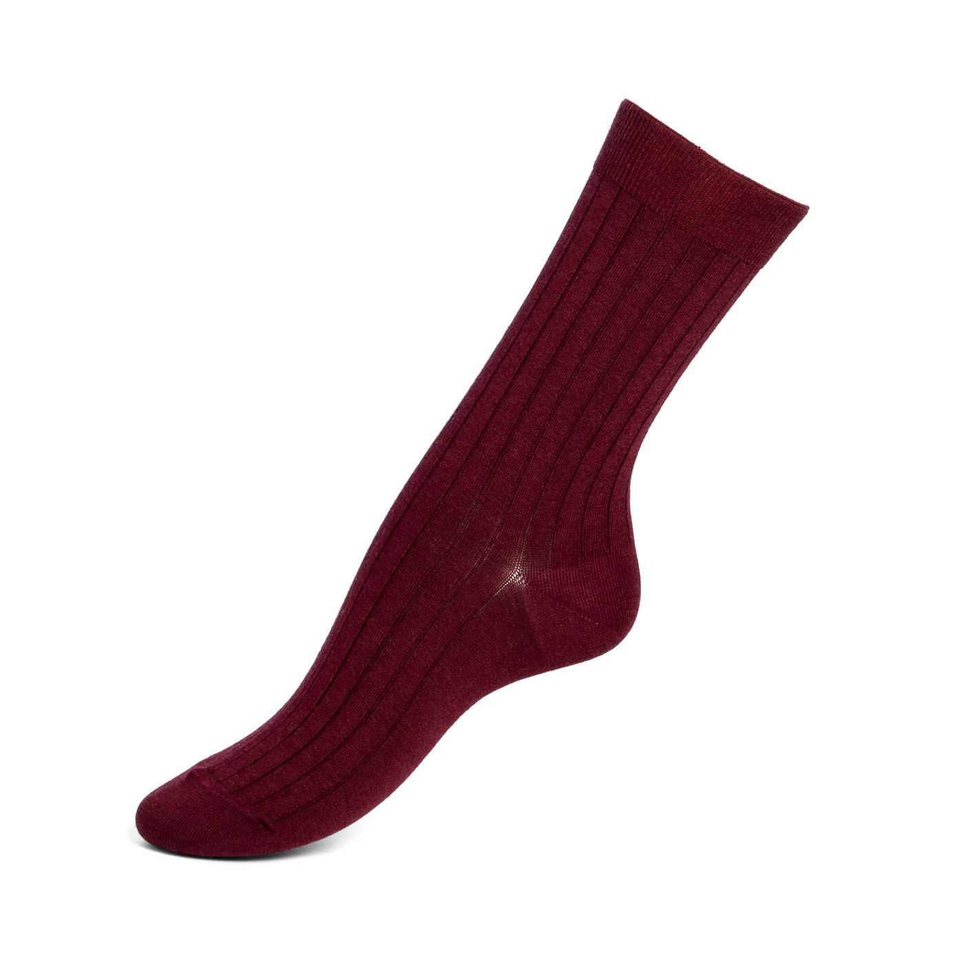 Les Côtes - chaussette femme - coton bordeaux