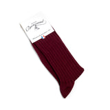 Les Côtes - chaussette homme - coton bordeaux