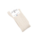 Les torsades - chaussettes femme - coton blanc