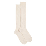 Les torsades - chaussettes femme - coton blanc