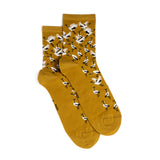 Wild Geese - Women's Socks - Olive Cotton