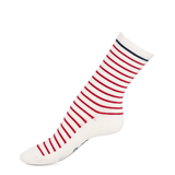 Les marinières Armor-lux x Maison Broussaud - chaussettes femme - coton écru rouge marine