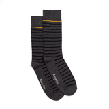 Les marinières Armor-lux x Maison Broussaud - chaussettes homme - coton anthracite jaune