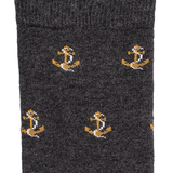 Les ancres Armor-lux x Maison Broussaud - chaussettes homme - coton gris
