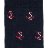 Armor-lux x Maison Broussaud Les ancres - men's socks - navy cotton
