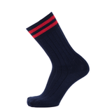 Les côtelées Armor-lux x Maison Broussaud - chaussettes homme - laine marine rouge