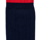 Les côtelées Armor-lux x Maison Broussaud - chaussettes homme - laine marine rouge