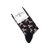Les zèbres - chaussettes femme - coton noir