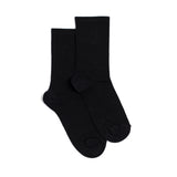 Stripes - women's socks - black cotton