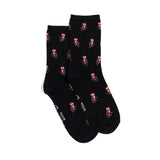 Les chouettes - chaussettes femme - coton noir