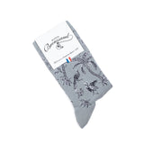 Les tropiques - chaussettes femme - coton gris
