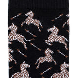 Les zèbres - chaussettes homme - coton noir
