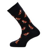 Les renards - chaussettes homme - coton noir