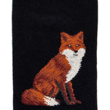 Fox - men's socks - black cotton