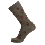 Pine cones - men's socks - khaki cotton