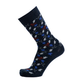 Foliage - men's socks - navy cotton