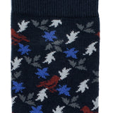 Foliage - men's socks - navy cotton