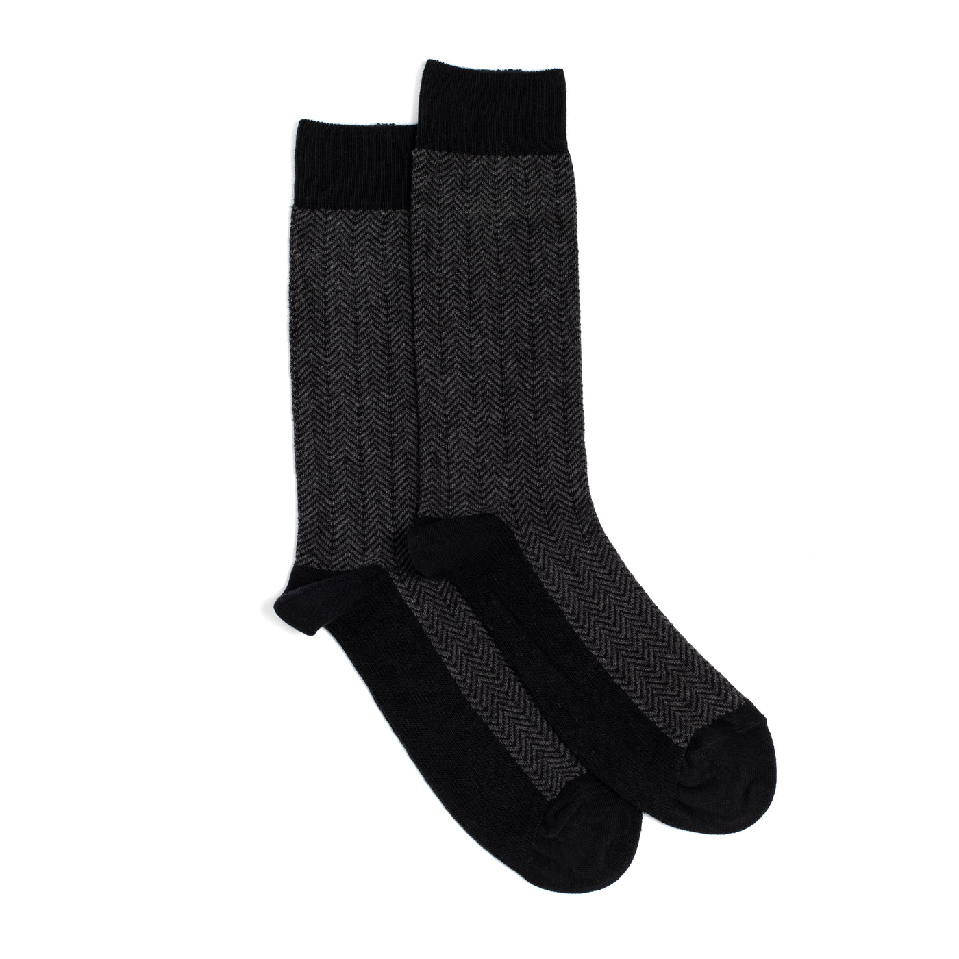 Chevrons - Men's socks - Black cotton