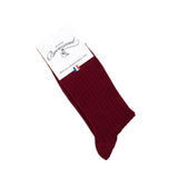 Scottish thread - men's socks - burgundy cotton