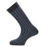 Les fausses-côtes - chaussettes homme - coton anthracite