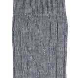 Les torsades - chaussettes homme - laine mérinos gris-clair