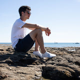 Les Bancs de poissons - chaussette homme - coton écru