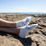 Les Bancs de poissons - chaussette homme - coton écru
